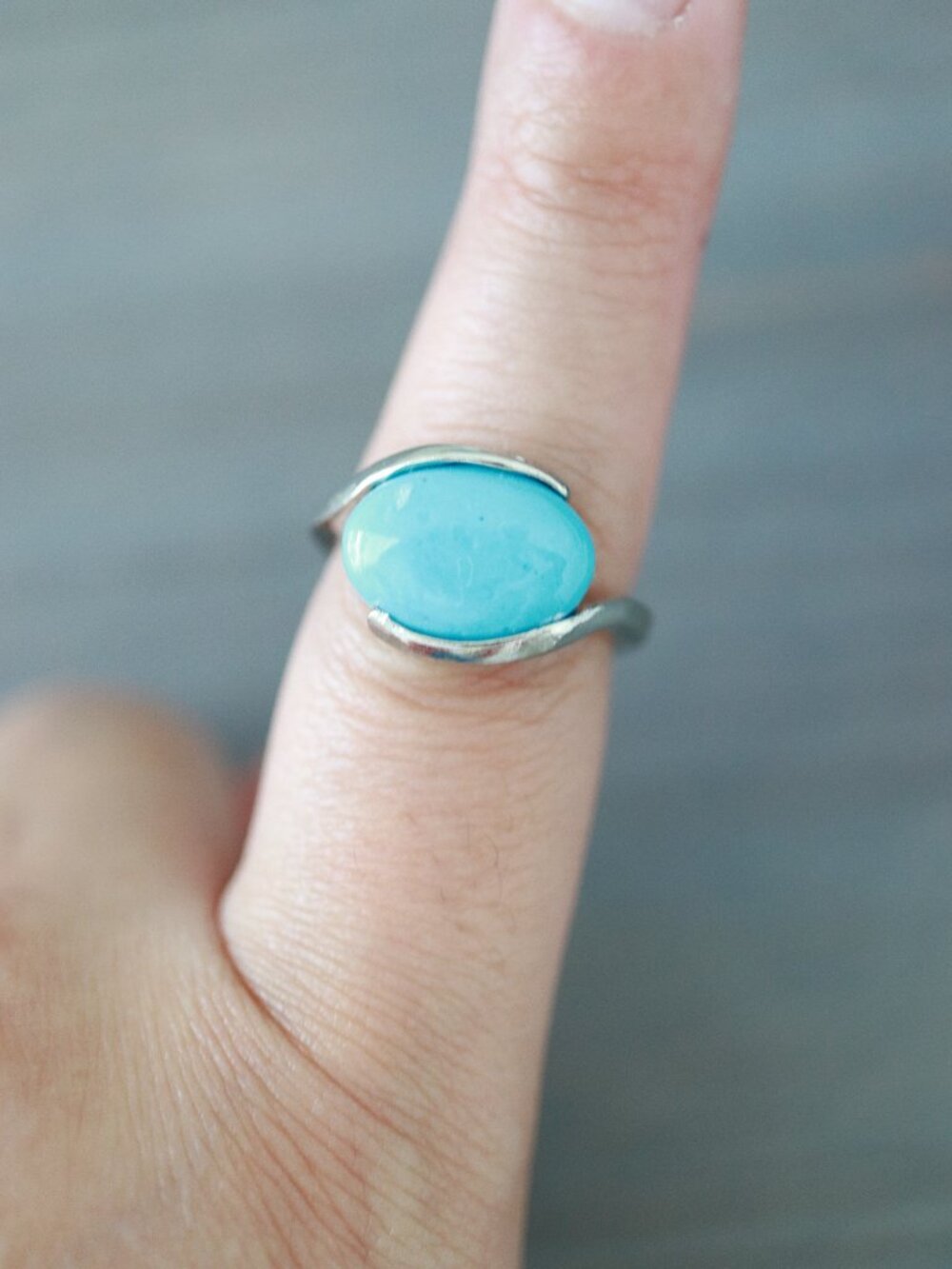 RGA13 Gemstone Ring Silver Plated